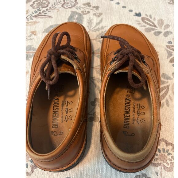 BIRKENSTOCK Mens/Womens Brown Leather Lace Up Oxford Shoes L 8 M 6 EU 39 - Picture 5 of 8